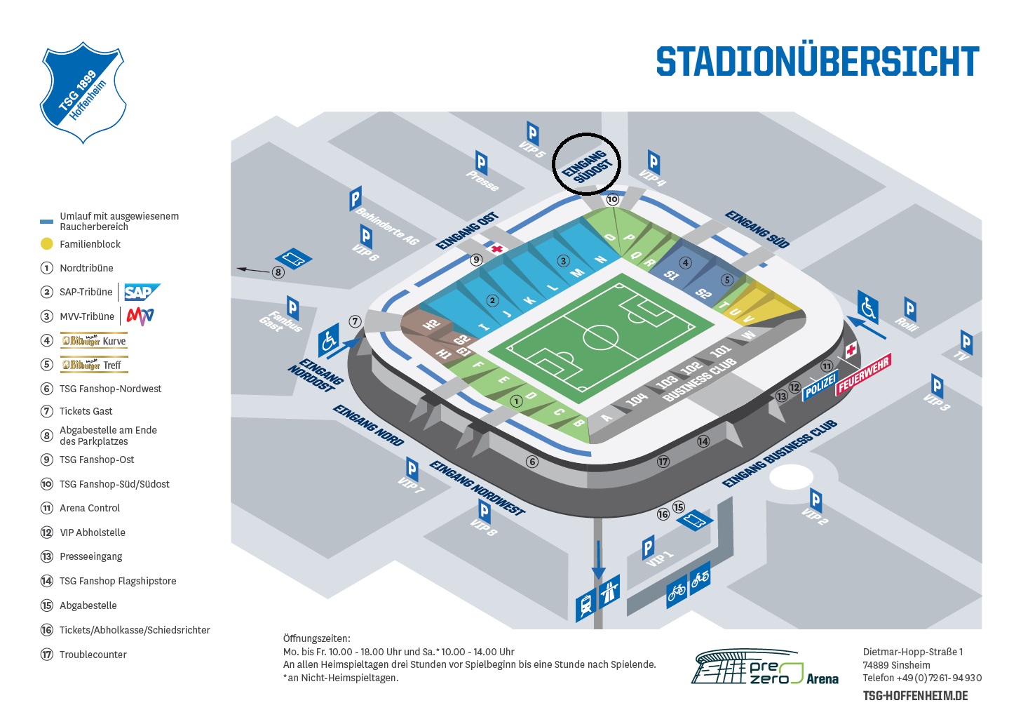 Stadionplan Hoffenheim